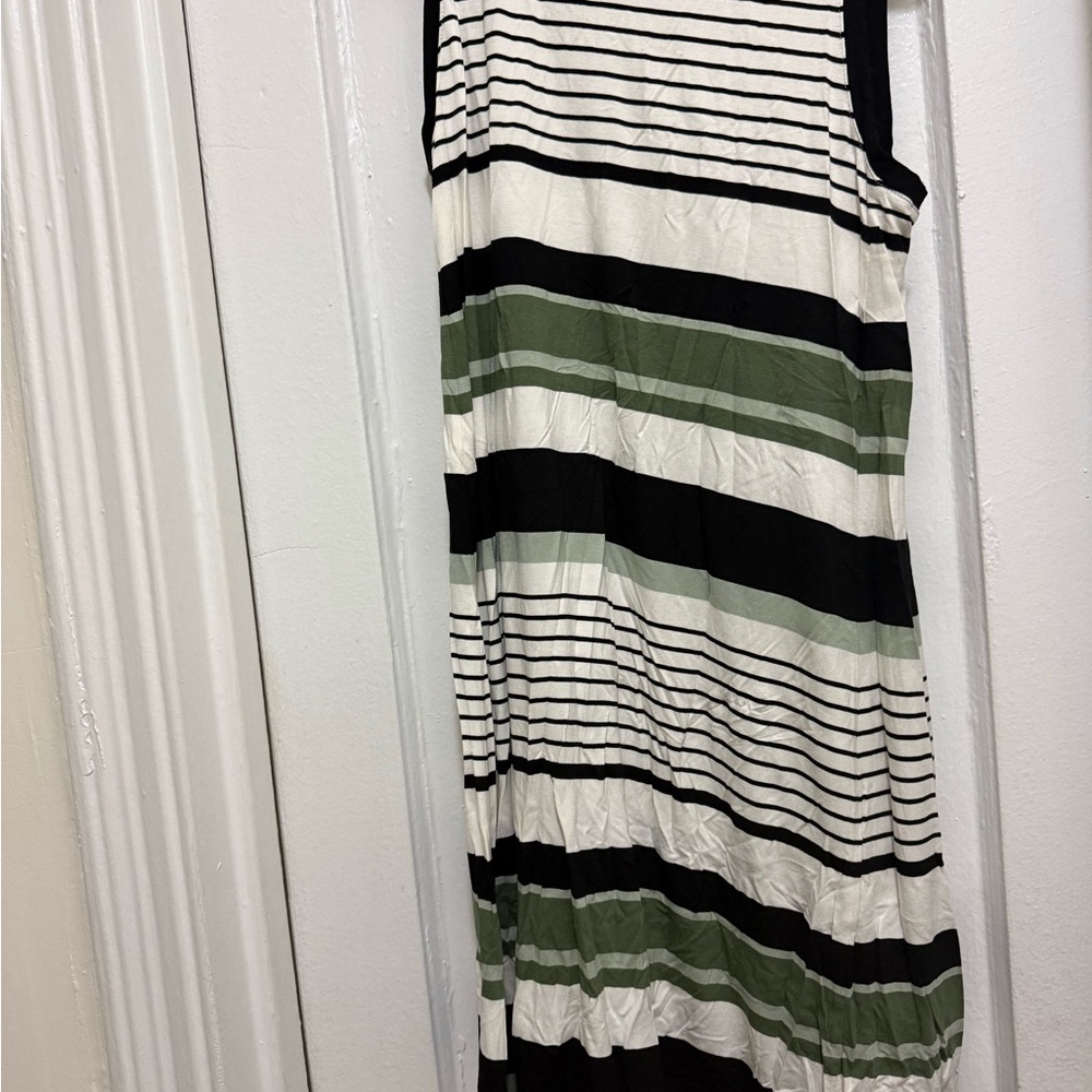 LOFT Black and White Striped Top
